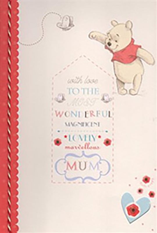 Mothers Day Card: Winnie The Pooh Marvellous Mum