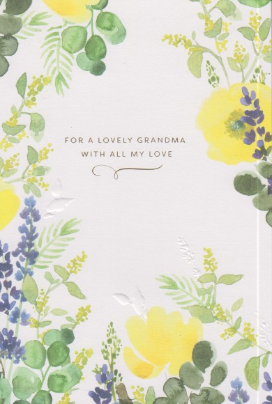 Mothers Day Card: Lge Grandma Flowers