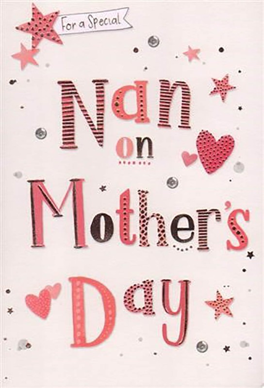Mothers Day Card: Nan Typography