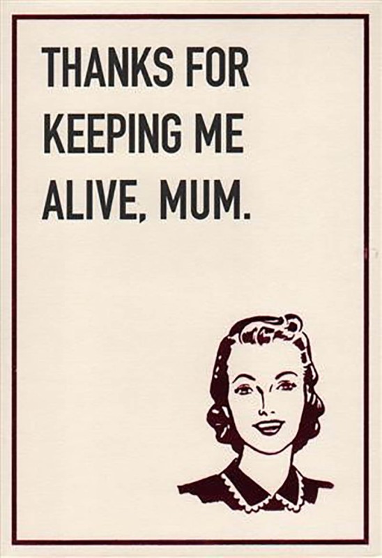 Mothers Day Card: Shoebox Humour Thnks Kping Me