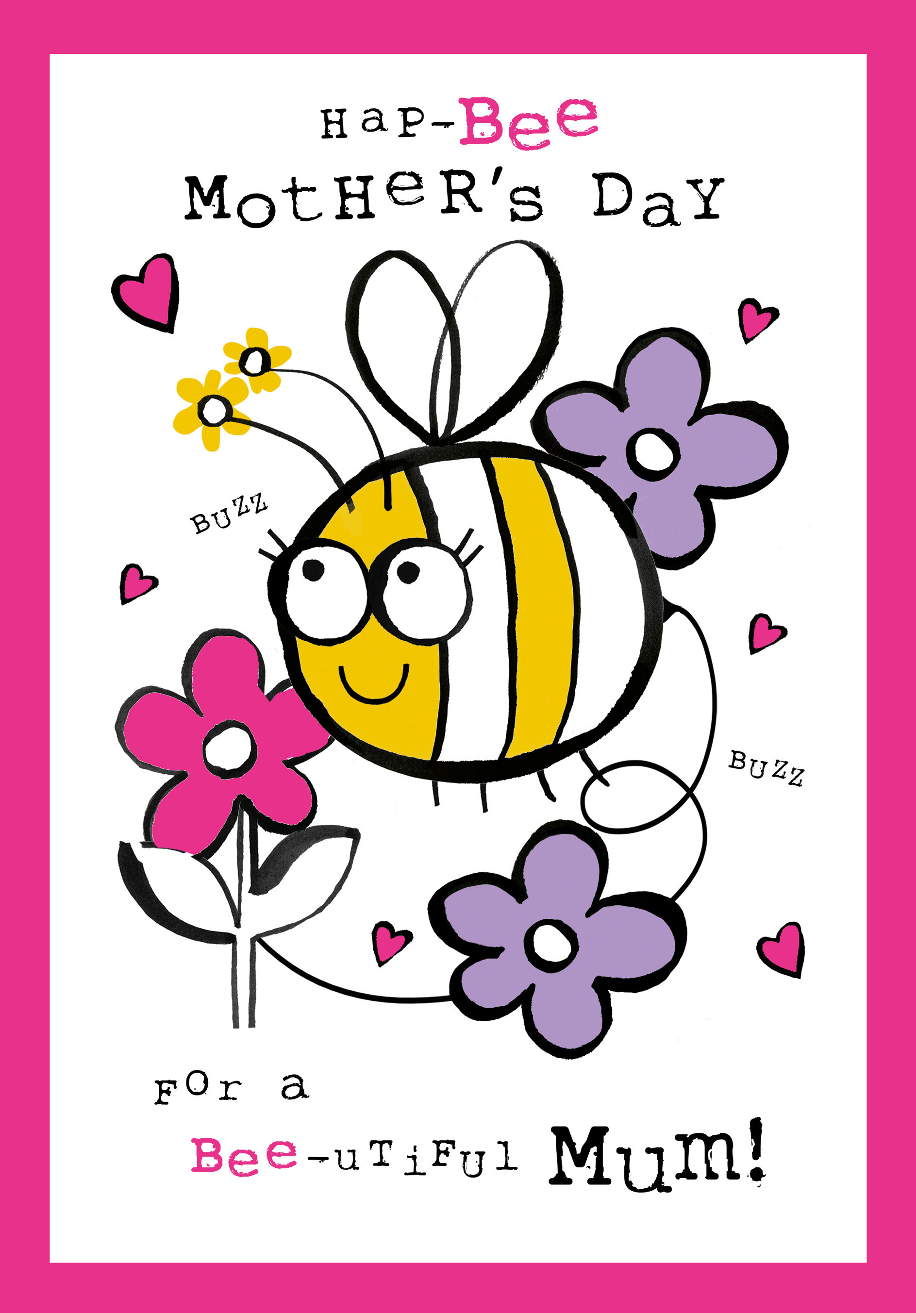 Mothers Day Card: Big Bumble Bee