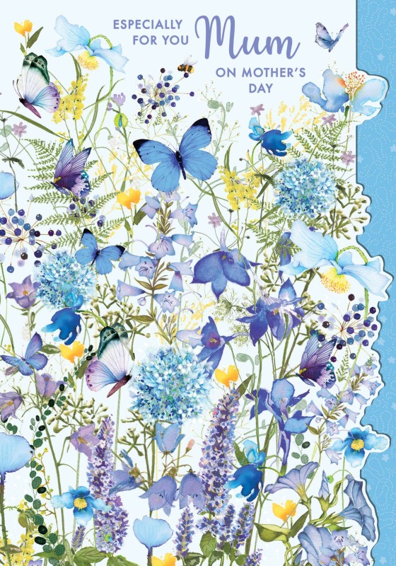 Mothers Day Card: Hazy Blue Field