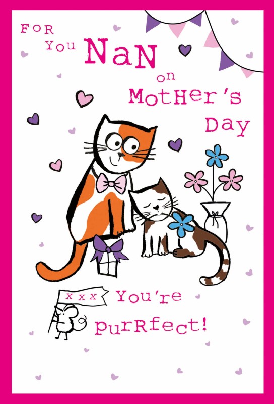 Mothers Day Card: Purrfect Cats