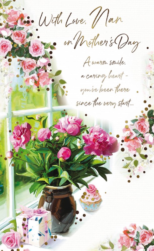 Mothers Day Card: With Love Nan Vase