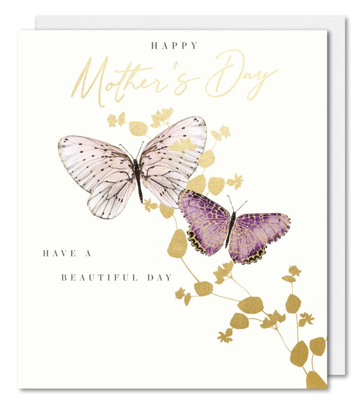 Mothers Day Card: Reflections Butterflies
