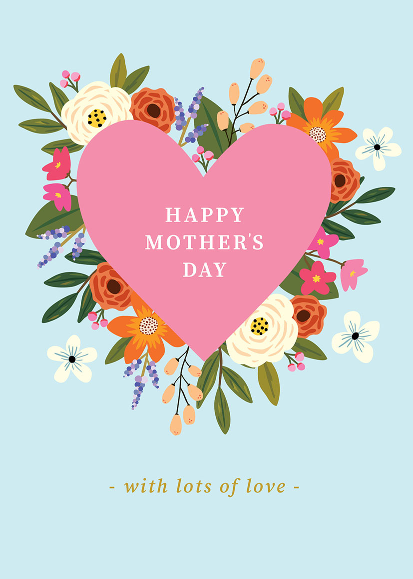 Mothers Day Card: Heart Lots Of Love