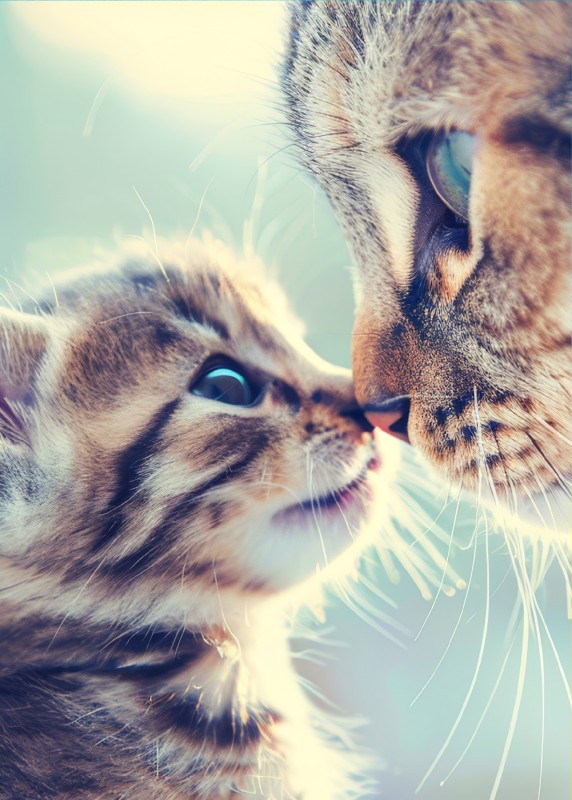 Mothers Day Card: Cat And Kitten