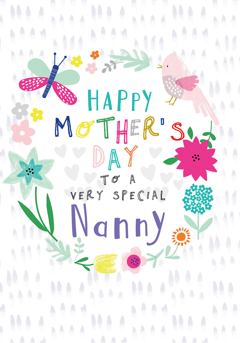Mothers Day Card: Scribbles Special Nanny