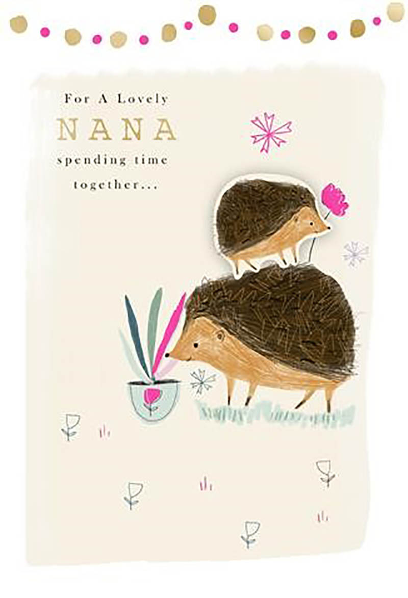 Mothers Day Card: Hedgehogs
