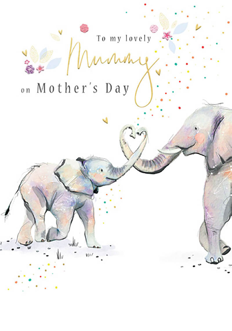Mothers Day Card: Ellise Mummy Elephants