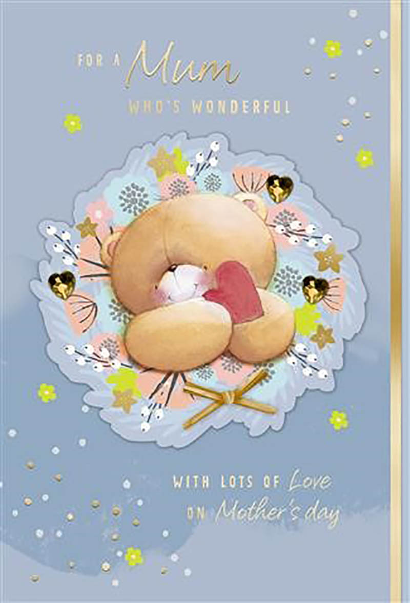 Mothers Day Card: Forever Friends Hug Heart