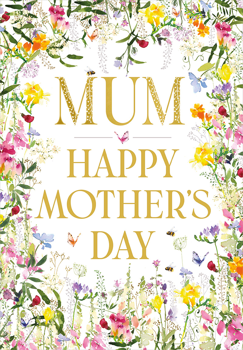 Mothers Day Card: Wildflowers Happy Md