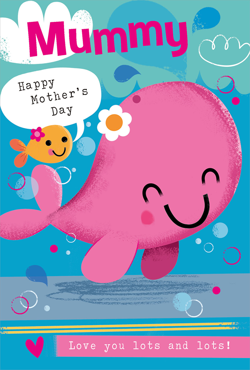 Mothers Day Card: Whale And Calf Mummy