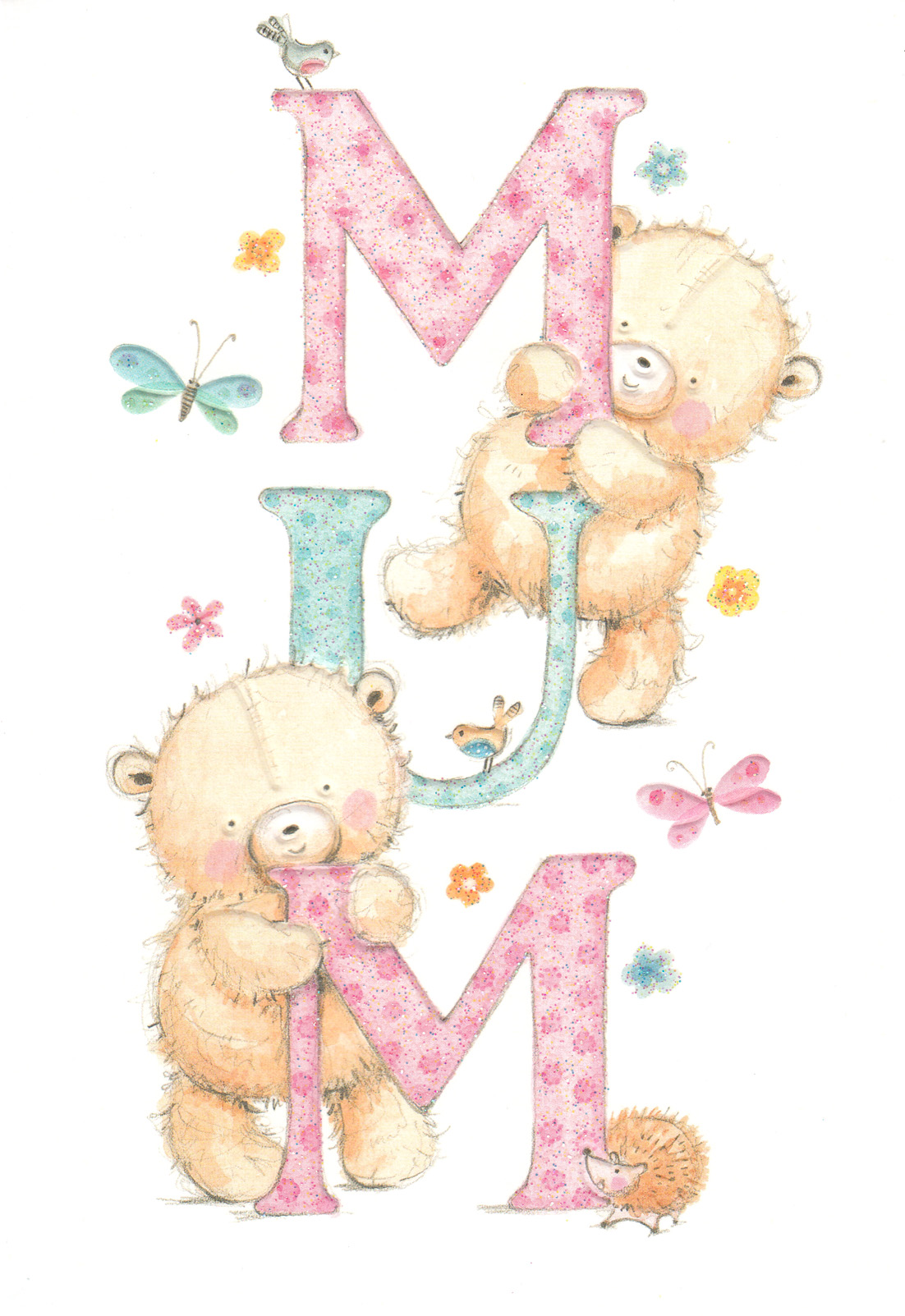 Mothers Day Card: Mum And Teddy Bears