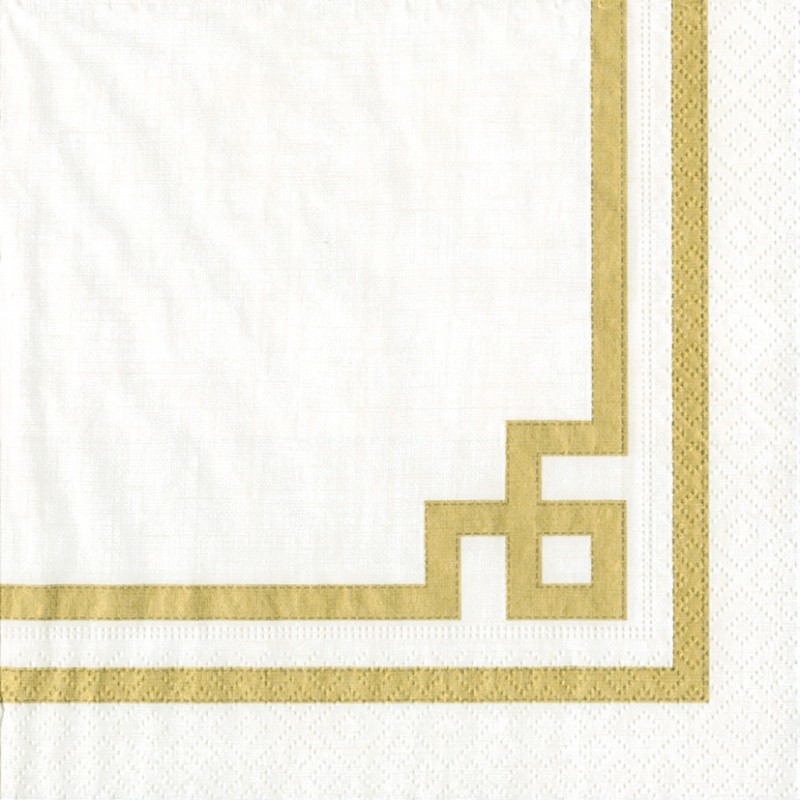 Napkin (Lunch): Rive Gauche Gold White