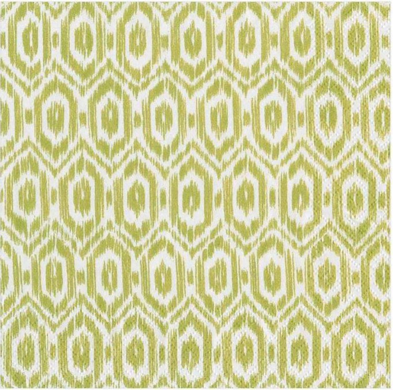 Napkin (Cocktail): Amala Ikat Green