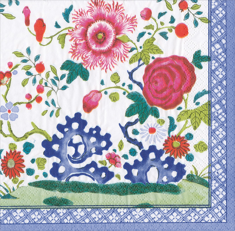 Napkin (Lunch): Floral Porcelain