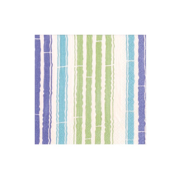 Napkin (Cocktail): Bamboo Stripe Blu