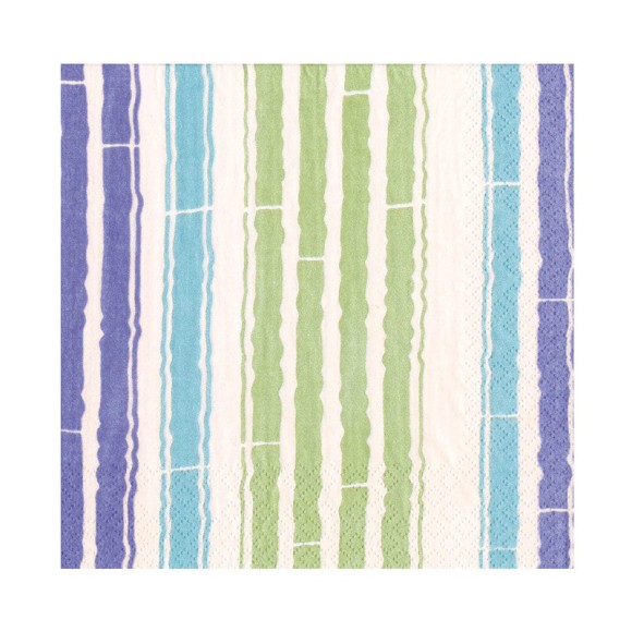 Napkin (Lunch): Bamboo Stripe Blue