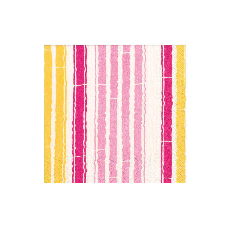 Napkin (Cocktail): Bamboo Striple Pnk