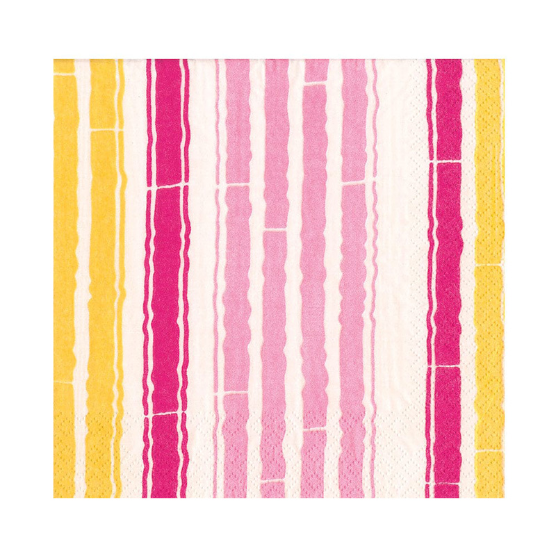 Napkin (Lunch): Bamboo Striple Pink