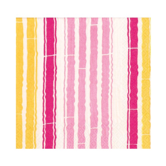 Napkin (Lunch): Bamboo Striple Pink