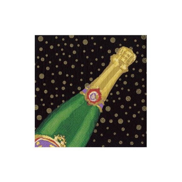 Napkin (Cocktail): Champers Black