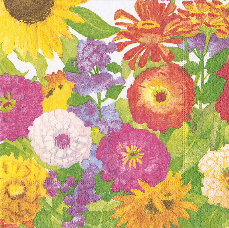 Napkin (Cocktail): Midsummer Blooms