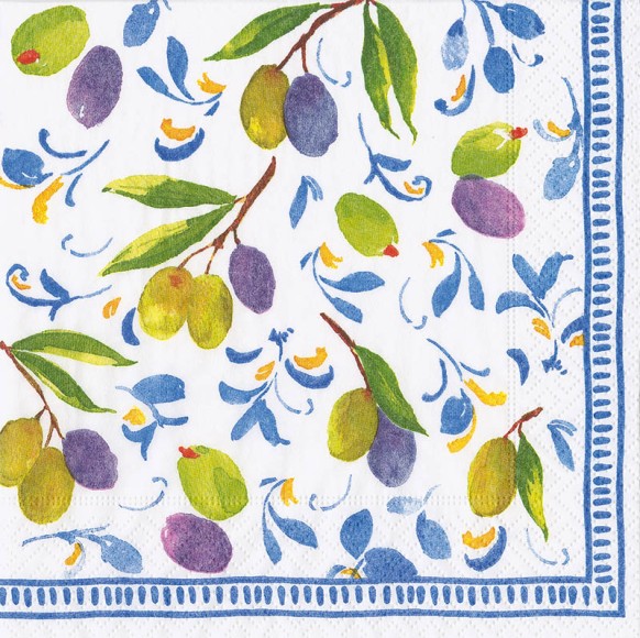 Napkin (Cocktail): Mediterranean Blue