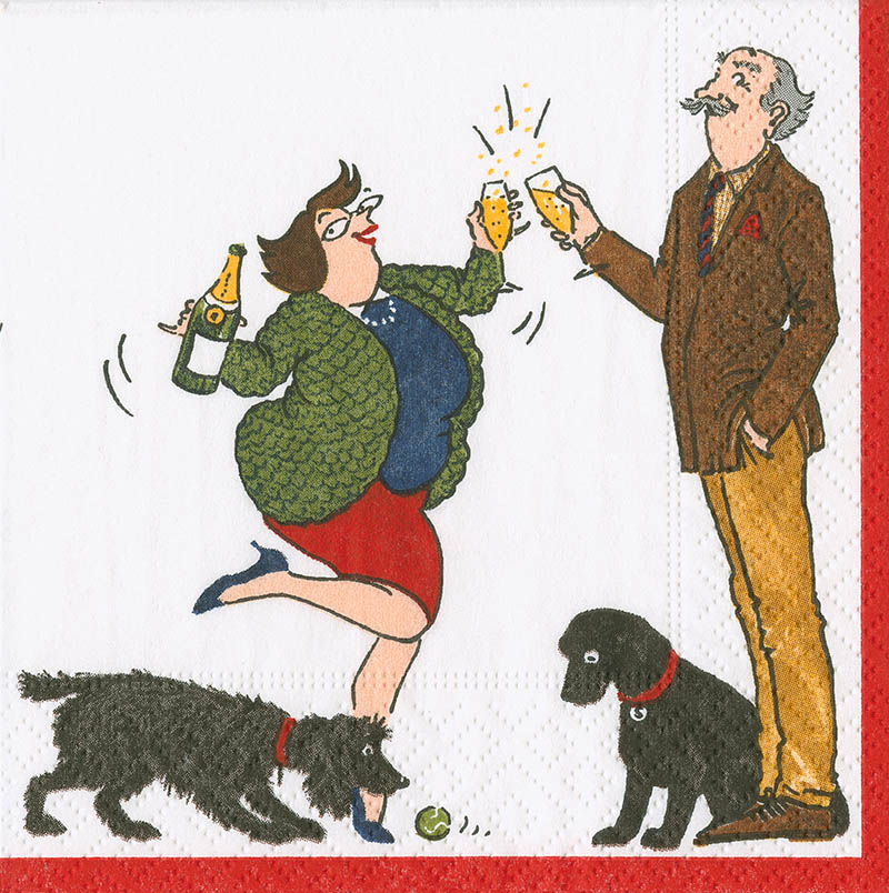 Napkin (Cocktail): Bottoms Up