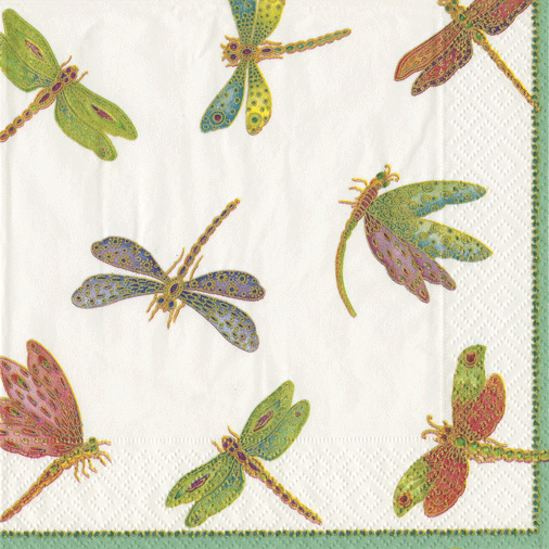 Napkin (Cocktail): Dragonflies