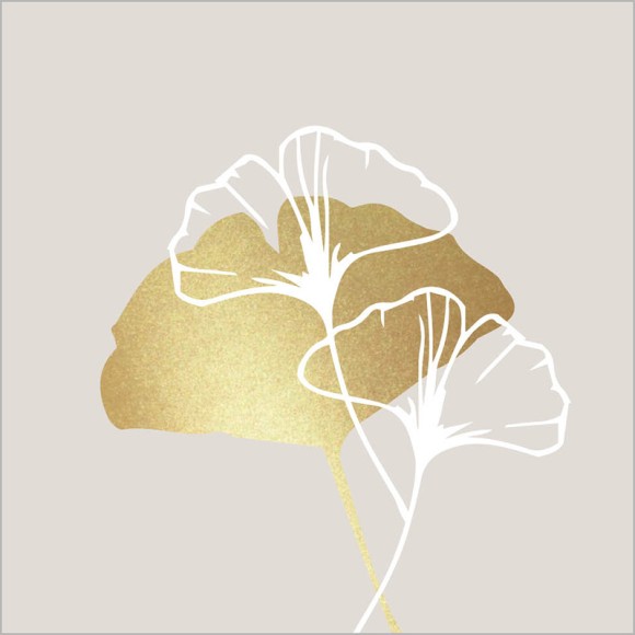 Napkin (Lunch): Golden Ginkgo Taupe