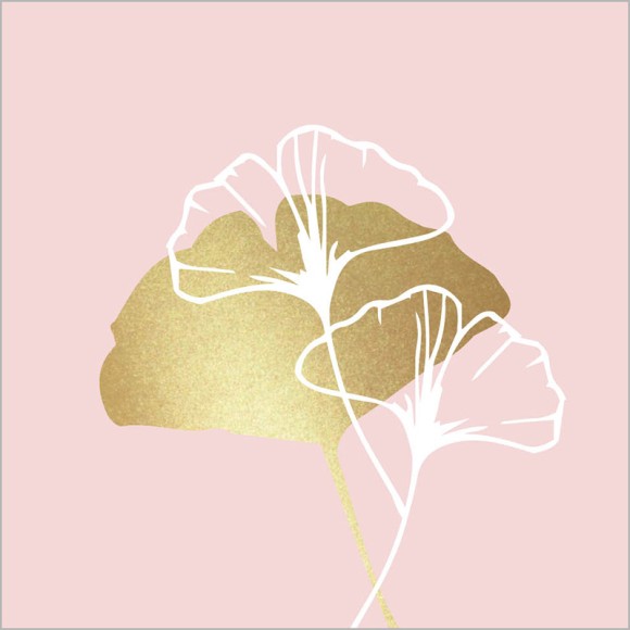 Napkin (Lunch): Golden Ginkgo Rose