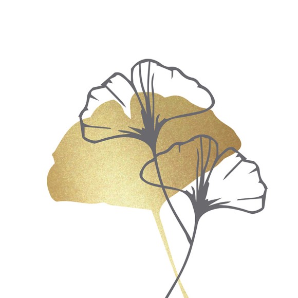 Napkin (Lunch): Golden Gingko White