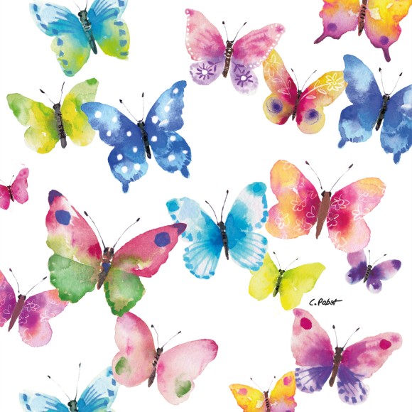 Napkin (Cocktail): Butterfly Phantasy