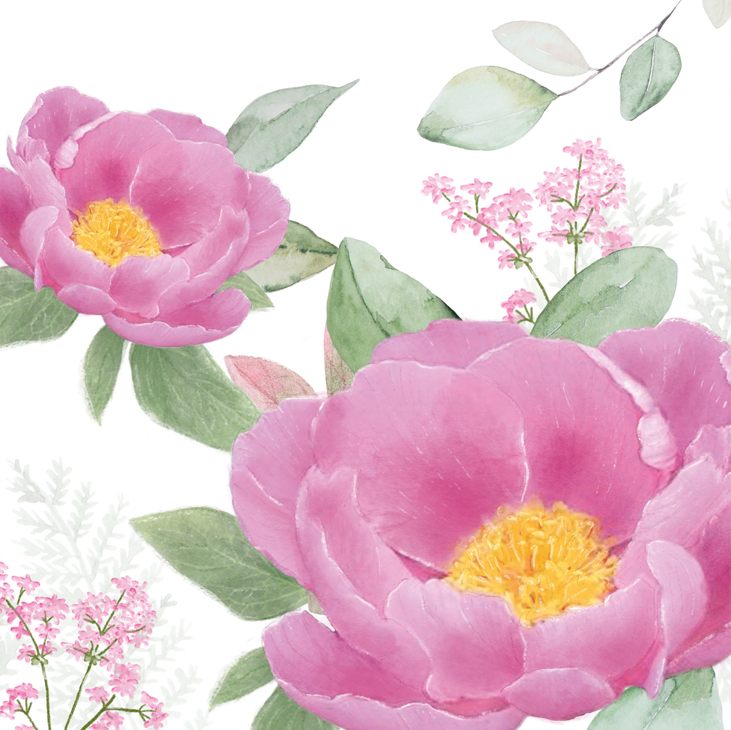 Napkin (Cocktail): Rose Fantasy