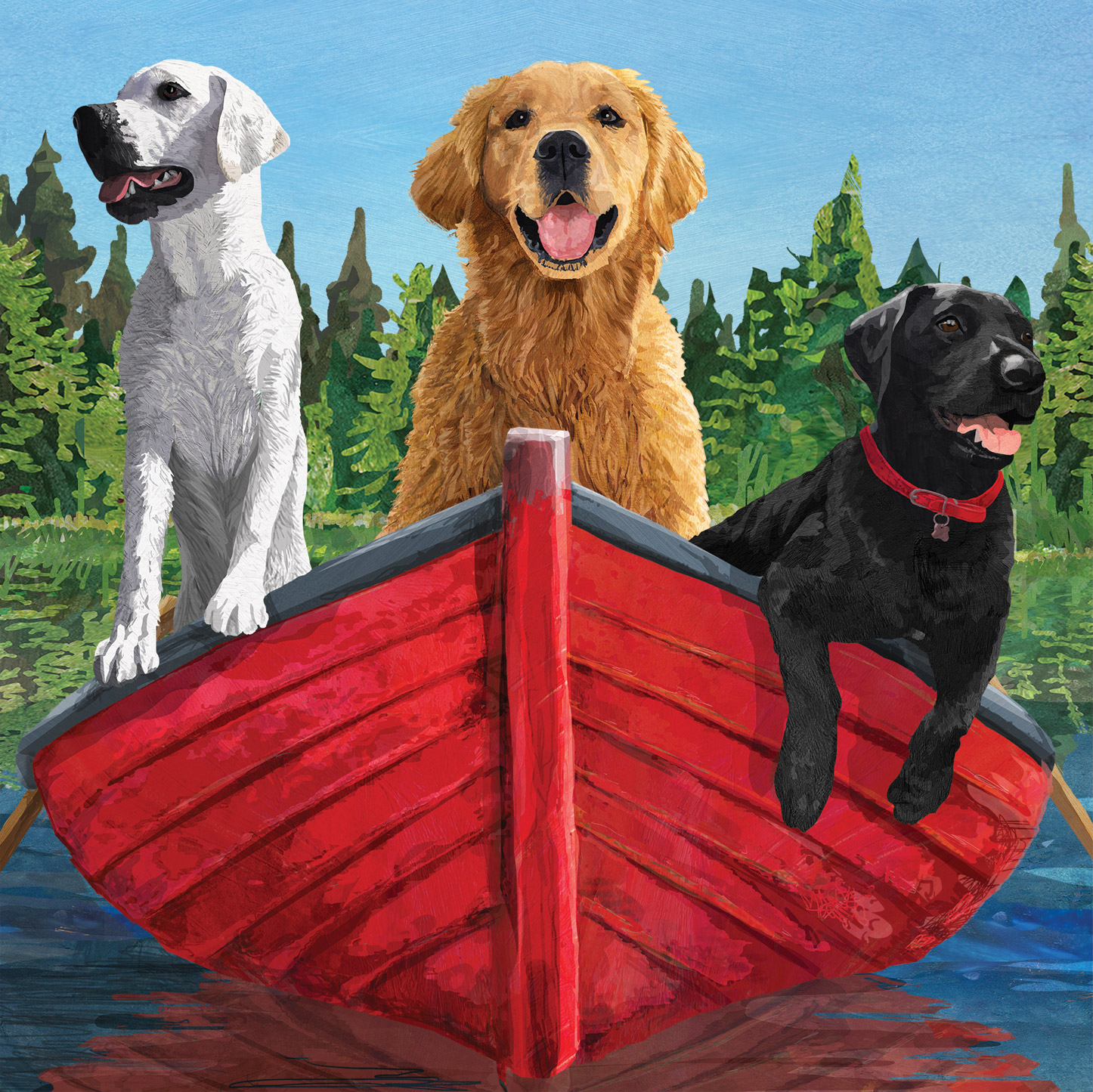 Napkin (Cocktail): Gone Fishin