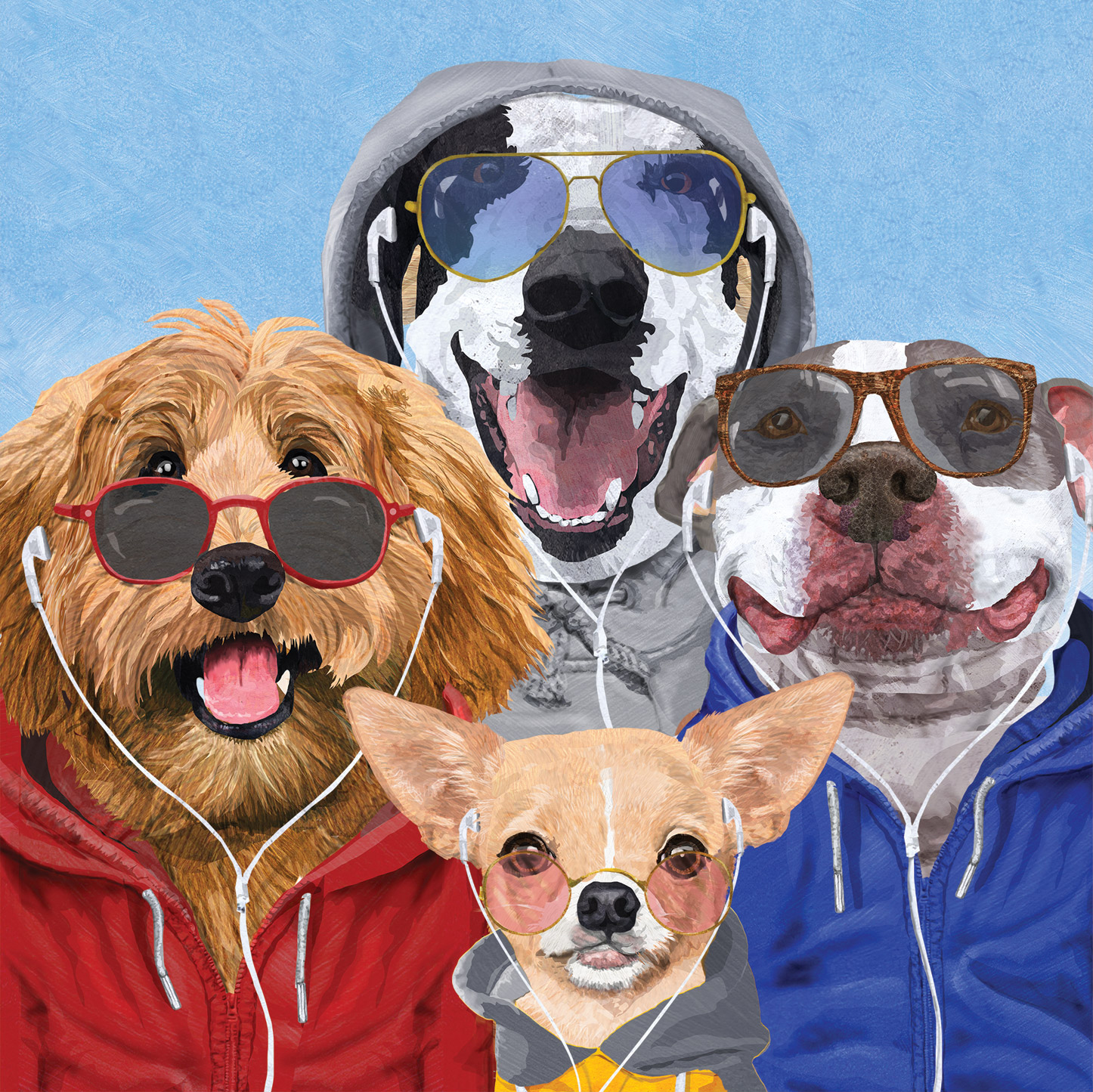 Napkin (Cocktail): Chillin Dogs