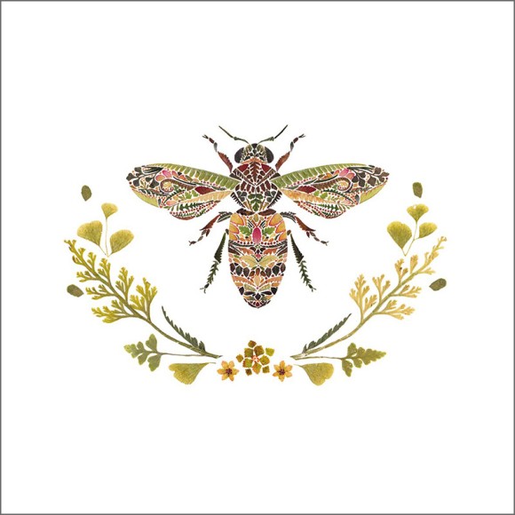 Napkin (Lunch): Green Bee