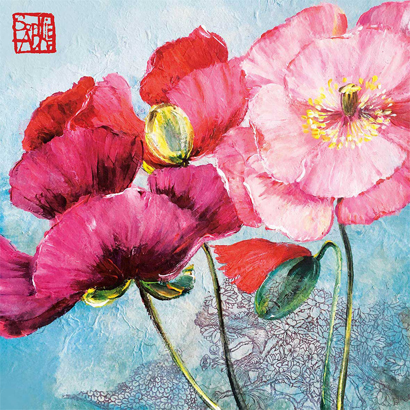Napkin (Lunch): Pavot Poppies
