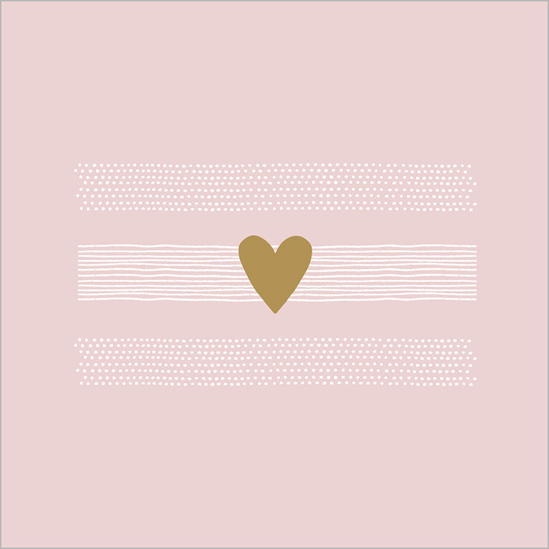 Napkin (Lunch): Heart Of Gold Rose