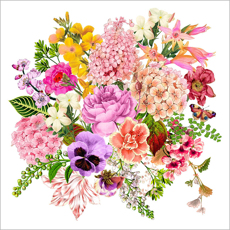 Napkin (Lunch): Flower Bouquet