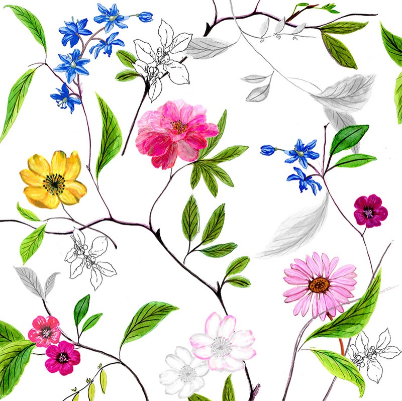Napkin (Cocktail): Flower Power