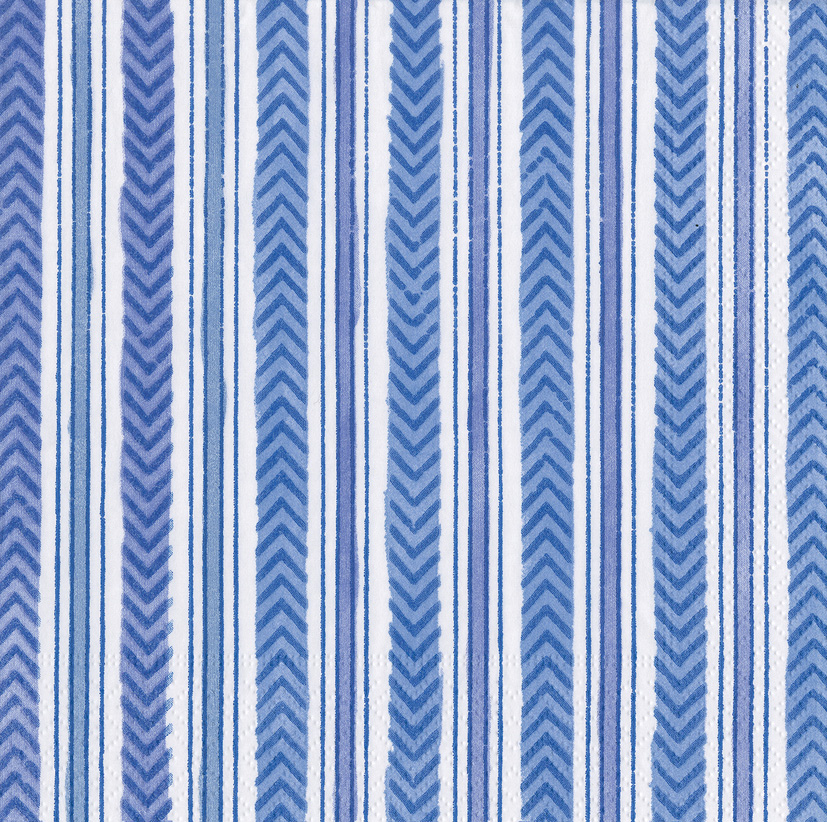 Cocktail Napkin Pack - Carmen Stripe Blue