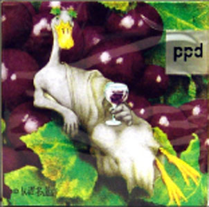 Cocktail Napkin Pack - Grapes Duck