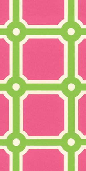 Hankie: Pink Grid