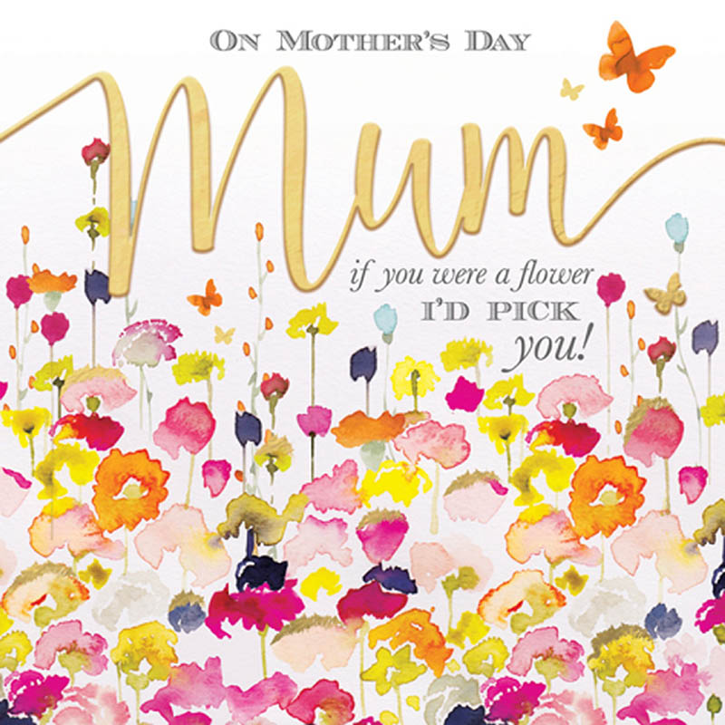 Mothers Day Card: Square Trad Mum Pick You