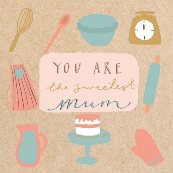 Mothers Day Card: Make Do Mend Square Sweetest