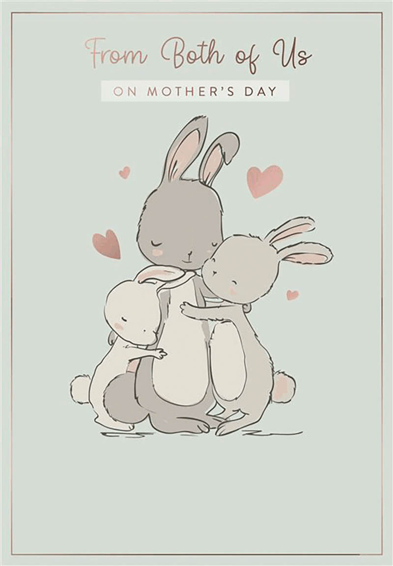 Mothers Day Card: Both Bunnies
