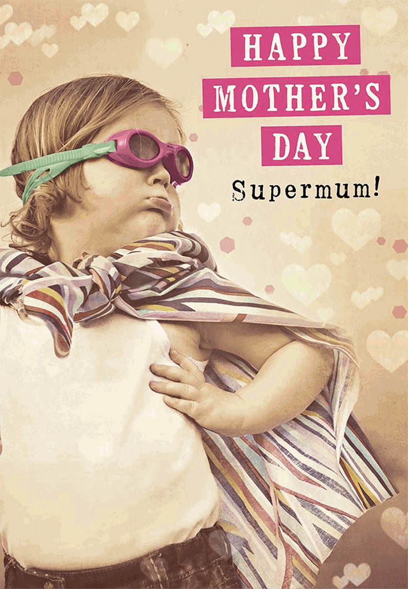 Mothers Day Card: Superwoman Photographic